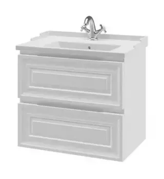 Тумба с раковиной «Caprigo» Понца 70 с 2 ящиками (70/46 Y-070В) подвесная белая