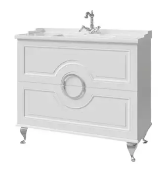 Тумба с раковиной «Caprigo» Валлетта 100 с 2 ящиками (102/47 Y-100В) бланж матовая