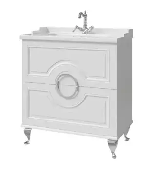 Тумба с раковиной «Caprigo» Валлетта 80 с 2 ящиками (82/48 Y-080B) бланж матовая