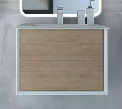 Тумба с раковиной «Cezares» Bellagio 70 (71/46) подвесная Rovere tabacco