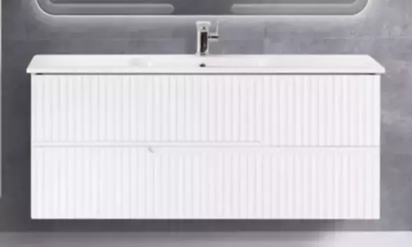 Тумба с раковиной «Cezares» Duet 100 (CZR-NAT-100-LVB 100/50) подвесная Bianco Opaco