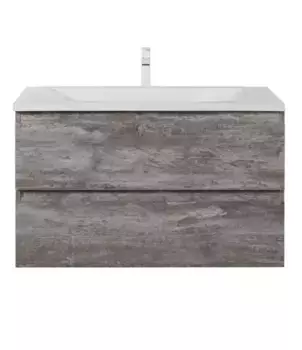 Тумба с раковиной «Cezares» Molveno 80 (Crystal 80) подвесная Legno Grigio