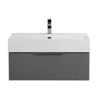 Тумба с раковиной «Cezares» Premium Plisse 70 с 2 ящиками (1 скрытый) (Premium 70) подвесная Grigio nuvola