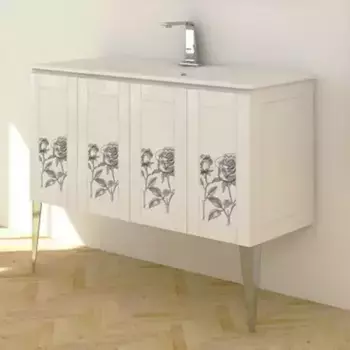 Тумба с раковиной «Cezares» Rosa 120 (Rosa 120) Decorato Rosa