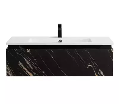 Тумба с раковиной «Cezares» Slider 100 (100/48 CZR-1000/480-LV-MR-PRS) подвесная чёрный фьюжн
