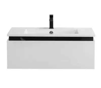 Тумба с раковиной «Cezares» Slider 80 (80/48 CZR-800/480-LV-MR-PRS) подвесная Bianco Opaco