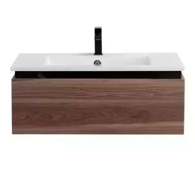 Тумба с раковиной «Cezares» Slider 80 (80/48 CZR-800/480-LV-MR-PRS) подвесная орех дымчатый