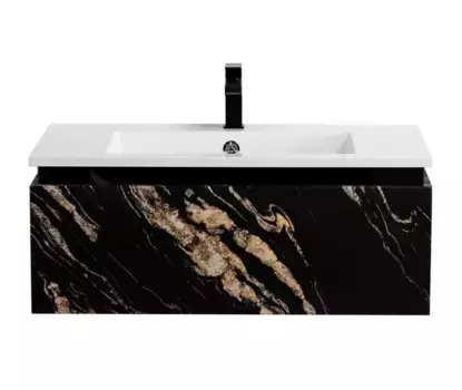 Тумба с раковиной «Cezares» Slider 80 (80/48 CZR-800/480-LV-MR-PRS) подвесная чёрный фьюжн