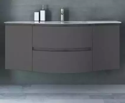 Тумба с раковиной «Cezares» Vague 138 (50155) подвесная Grigio talpa opaco