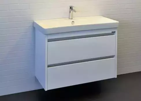 Тумба с раковиной «Comforty» Дублин 89 (Адриана 90) подвесная белый глянец