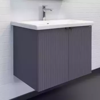 Тумба с раковиной «Comforty» Лима 70П (Como 70) подвесная антрацит