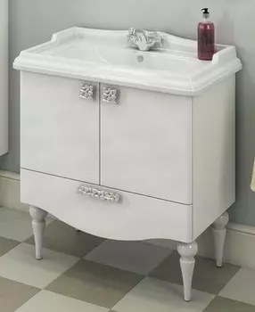 Тумба с раковиной «Comforty» Монако 80 с ящиком (3380) белая