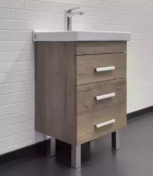 Тумба с раковиной «Comforty» Никосия 50Н (Fest 50 F01) дуб тёмный