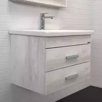 Тумба с раковиной «Comforty» Никосия 70П (Como 70) подвесная дуб белый