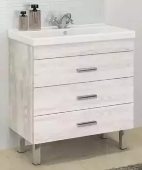 Тумба с раковиной «Comforty» Никосия 80 (Fest 80 F01) дуб белый