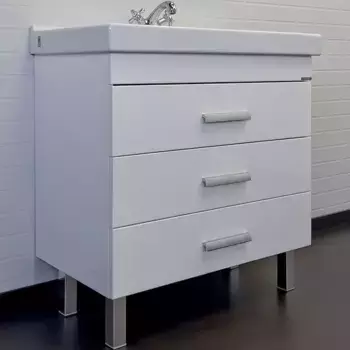 Тумба с раковиной «Comforty» Никосия 80Н (Fest 80 F01) белый глянец