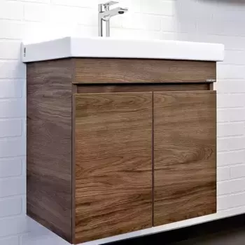 Тумба с раковиной «Comforty» Осло 60 (Fest 60 F01) подвесная дуб тёмно-коричневый