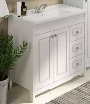 Тумба с раковиной «Comforty» Тбилиси 90 с 3 ящиками (XD-F90) белая