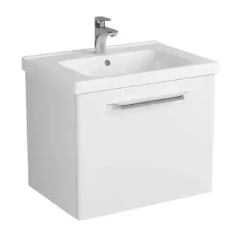 Тумба с раковиной «Diborg» Lande 65 с ящиком (Harmonia 65) подвесная белая