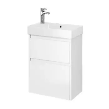 Тумба с раковиной «Dreja» Slim 55 (Stance 55) подвесная белый глянец