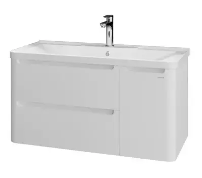 Тумба с раковиной «Grossman» Адель 100 (Adel 100) подвесная белый глянец правая