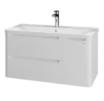 Тумба с раковиной «Grossman» Адель 90 (Adel 90) подвесная белый глянец правая