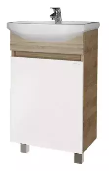 Тумба с раковиной «Grossman» Поло 50 (Уют 50) белая/дуб сонома правая