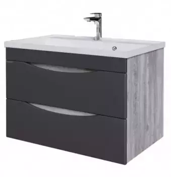 Тумба с раковиной «Grossman» Талис 70 (Classica 70) подвесная бетон пайн/графит