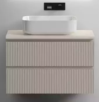 Тумба с раковиной и столешницей «Sancos» Snob T 80 подвесная Beige Soft