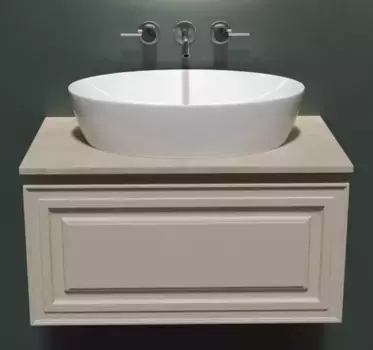 Тумба с раковиной и столешницей «Sancos» Very 79 подвесная Beige Soft