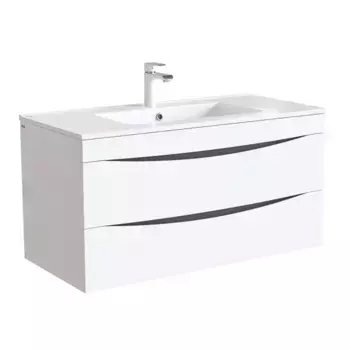 Тумба с раковиной «Iddis» Cloud 100 (Optima Home 100/46) подвесная белая