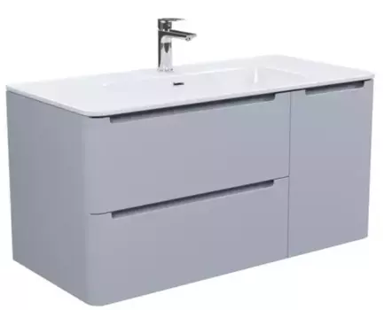 Тумба с раковиной «Iddis» Edifice 100 (Optima Home 100/47) подвесная светло-серая