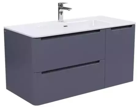 Тумба с раковиной «Iddis» Edifice 100 (Optima Home 100/47) подвесная тёмно-серая