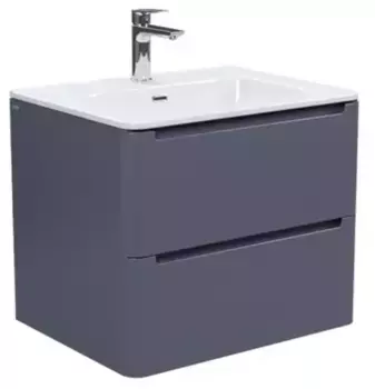 Тумба с раковиной «Iddis» Edifice 60 (Optima Home 60/47) подвесная тёмно-серая