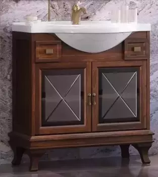 Тумба с раковиной из массива «Opadiris» Борджи 85 (Сенеж 87) светлый орех