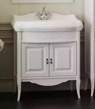 Тумба с раковиной из массива «Opadiris» Лоренцо 80 (Victoria(1837) 80) белая