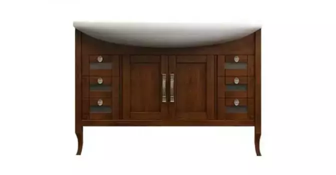 Тумба с раковиной из массива «Opadiris» Мираж 120Р (Лагуна 120) светлый орех