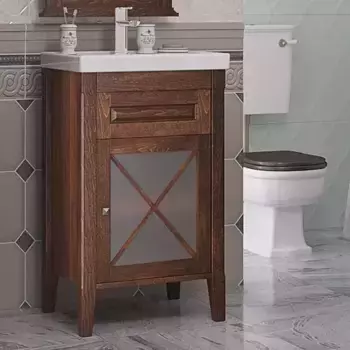 Тумба с раковиной из массива «Opadiris» Палермо 50 (Frame 50) светлый орех правая