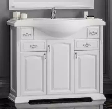 Тумба с раковиной из массива «Opadiris» Риспекто 100 (Классик 105) белая