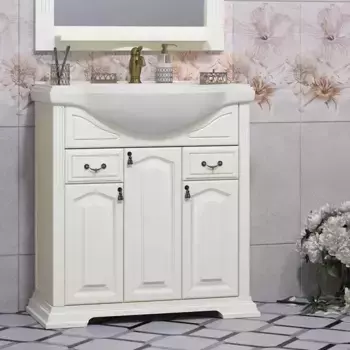 Тумба с раковиной из массива «Opadiris» Риспекто 80 (Классик 80) слоновая кость