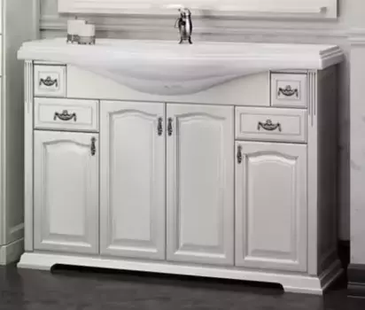 Тумба с раковиной из массива «Opadiris» Риспекто 120 (Классик 120) белая