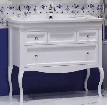 Тумба с раковиной из массива «Opadiris» Валери 105 (Модерн 105) белый матовый