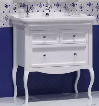 Тумба с раковиной из массива «Opadiris» Валери 85 (Модерн 85) белый матовый