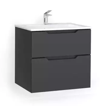 Тумба с раковиной «Jorno» Slide 65 (Оскар 65) подвесная антрацит