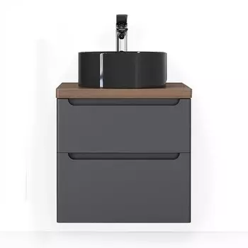 Тумба с раковиной «Jorno» Wood 60 (Melana 41-7078АB) подвесная серая столешница светлое дерево
