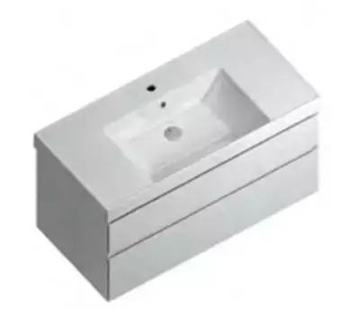 Тумба с раковиной «Kerama Marazzi» Cubo 100 (Cubo 100) подвесная белый глянец