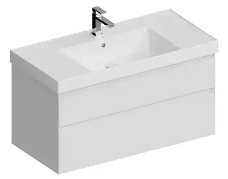 Тумба с раковиной «Kerama Marazzi» Cubo 100 New (Cubo 100/48) подвесная белая матовая