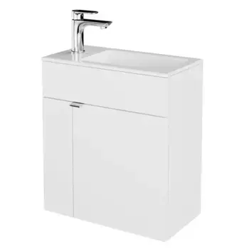 Тумба с раковиной «Kerama Marazzi» Lato 50 (Lato 50/27) подвесная белый глянец правая