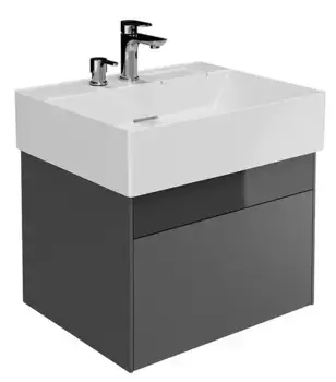 Тумба с раковиной «Kerama Marazzi» Logica 60 New (Logica 60-2) подвесная стальной серый