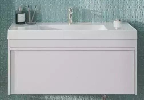 Тумба с раковиной «Kerama Marazzi» Modula 80 (Cubo 80/48) подвесная белая глянцевая